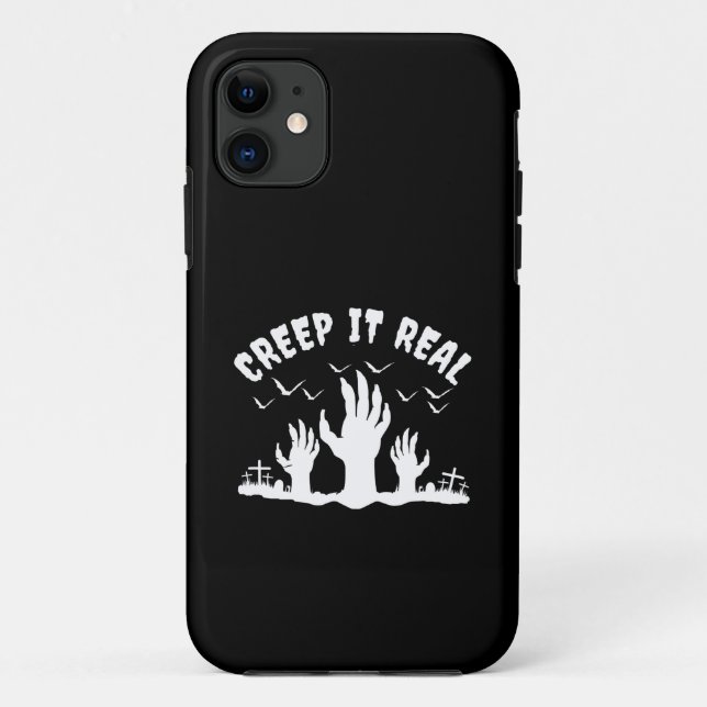 CAPA PARA iPhone 11 FANICO DE VERDADE NO CEMITÉRIO DE HALLOWEEN ROUPA (Verso)