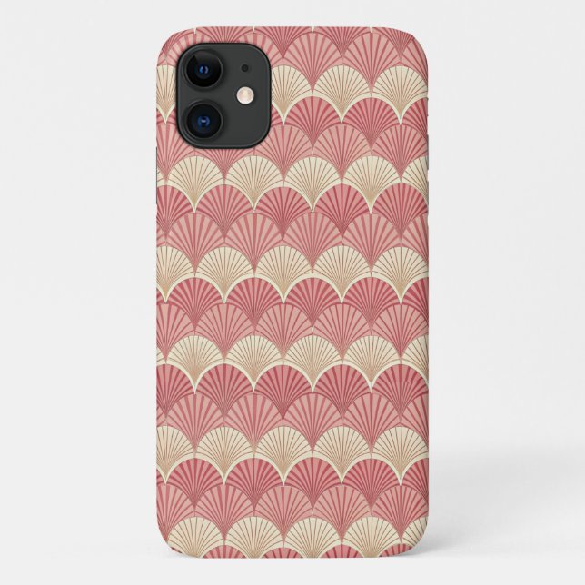 Capa Para iPhone 11 Fans Pink Mid-Century (Verso)