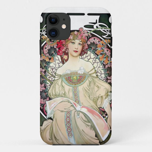Capa Para iPhone 11 Fantasia 1897 de Alfons Mucha (Verso)