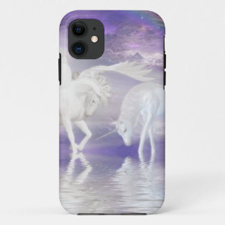 Capa Para iPhone 11 Fantasia bonita do unicórnio e do Pegasus