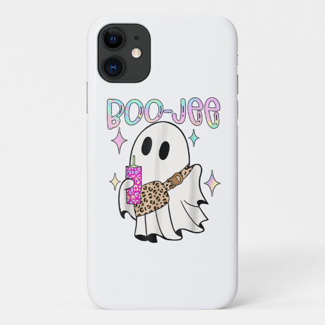 Capa Para iPhone 11 Fantasma de Halloween Engraçado Boo Jee (Verso)