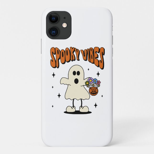 Capa Para iPhone 11 fantasma de vibrações assustadoras (Verso)