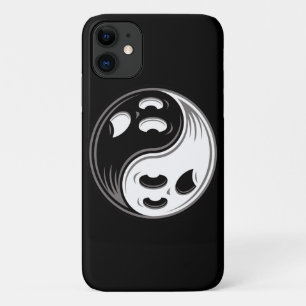 Capa Para iPhone 11 Fantasma Yin Yang Black and White