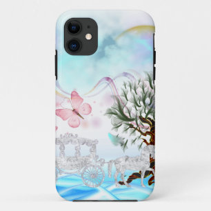 Capa Para iPhone 11 Fantasy Crystal Horse Carruagem