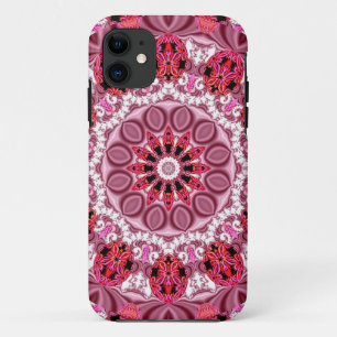Capa Para iPhone 11 Fãs Jeweled, doces abstratos do laço, rosa