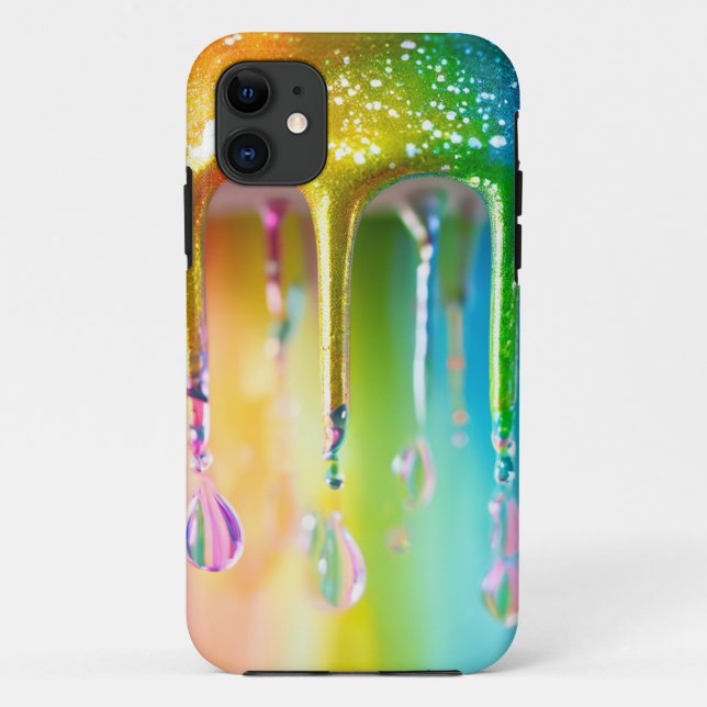 Capa Para iPhone 11 Fashion Chic Rainbow Aestético (Verso)