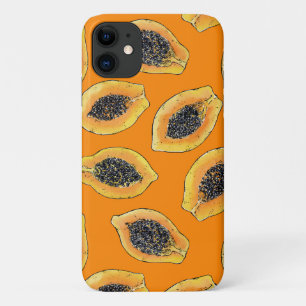 Capa Para iPhone 11 Fatias de Papaya em laranja