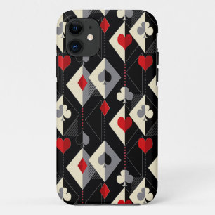 Capa Para iPhone 11 Fatos de jogar cartas no pôquer.