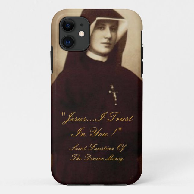 Capa Para iPhone 11 FAUSTINA DO santo DO COMPAIXÃO DIVINE (Verso)