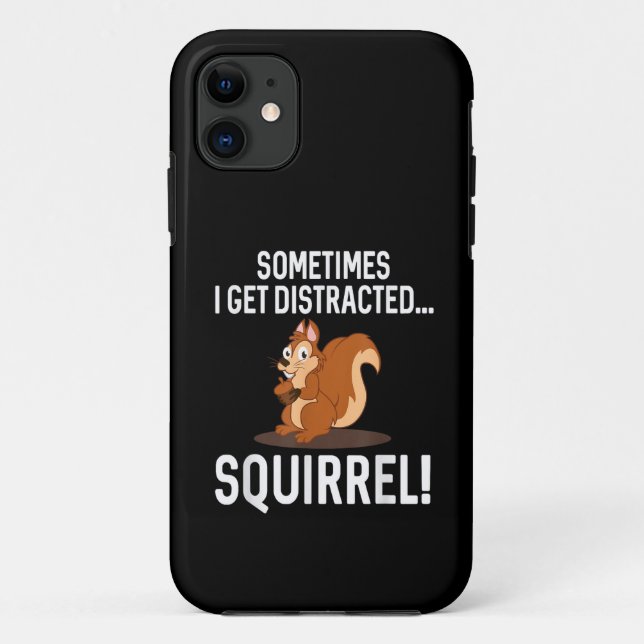 Capa Para iPhone 11 FAZENDA de Zoológico Animal SQUIRREL DISTRATADA (Verso)