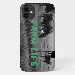 Capa Para iPhone 11 Fazenda, família das vacas-