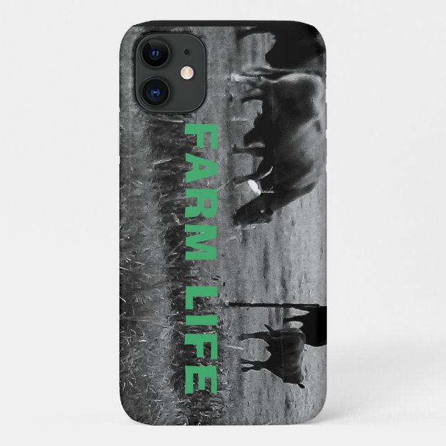 Capa Para iPhone 11 Fazenda, família das vacas- (Verso)