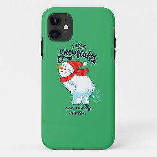 Capa Para iPhone 11 Fazendo Snowman Fartar Como Os Flocos De Neve São 
