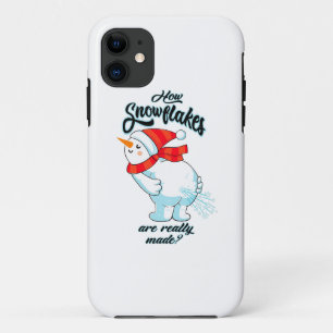 Capa Para iPhone 11 Fazendo Snowman Fartar Como Os Flocos De Neve São