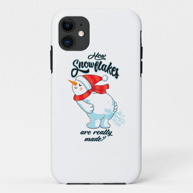 Capa Para iPhone 11 Fazendo Snowman Fartar Como Os Flocos De Neve São  (Verso)