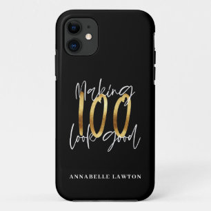 Capa Para iPhone 11 Fazer 100 parece bom aniversário de ouro