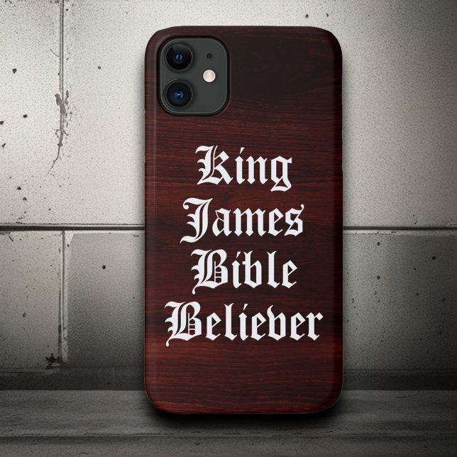 Capa Para iPhone 11 Fé Cristã Rústica Crente da Bíblia King James (Criador carregado)