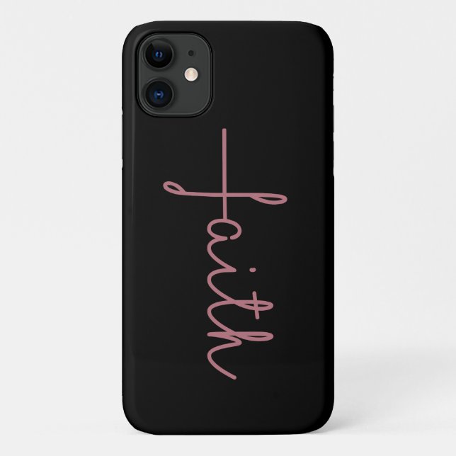 Capa Para iPhone 11 Fé Dourada e Negra (Verso)