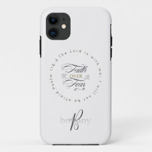 Capa Para iPhone 11 Fé Sobre Medo Motivação Personalizada