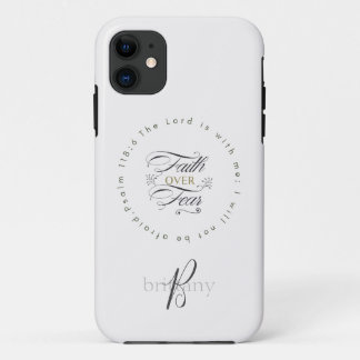 Capa Para iPhone 11 Fé Sobre Medo Motivação Personalizada