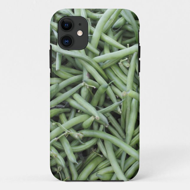 Capa Para iPhone 11 Feijões de corda verdes escuro (Verso)