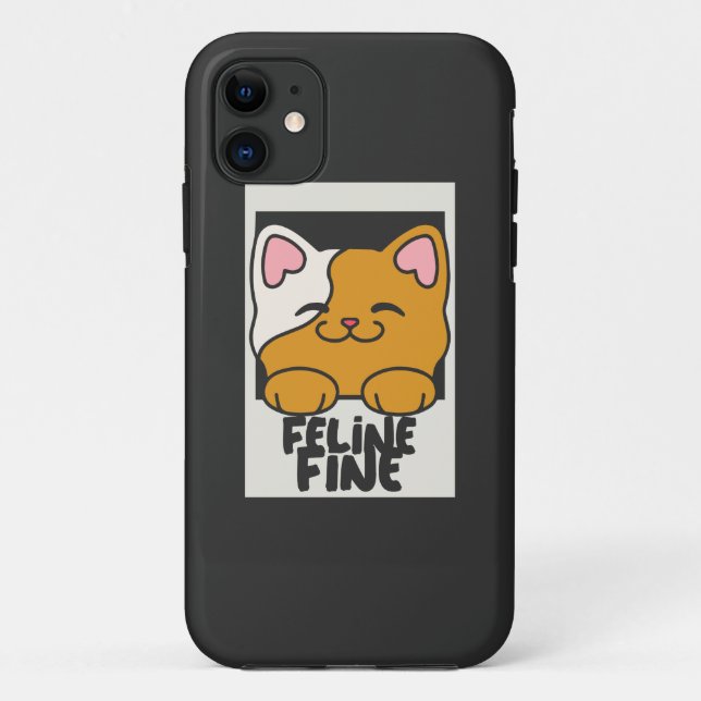 Capa Para iPhone 11 Feline Fine (Verso)