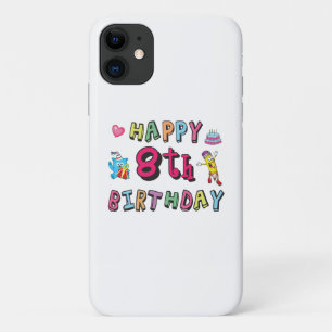 Capa Para iPhone 11 Feliz 8 de aniversário. 8 anos por dia.