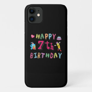 Capa Para iPhone 11 Feliz aniversário de 7. 7 anos.