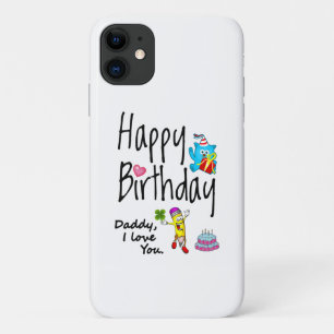 Capa Para iPhone 11 Feliz aniversário. Pai que te amo.