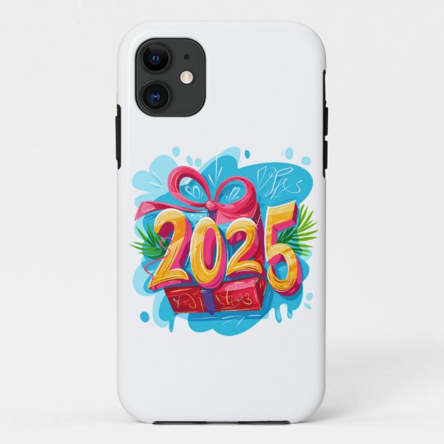 Capa Para iPhone 11 feliz ano novo 2025 (Verso)