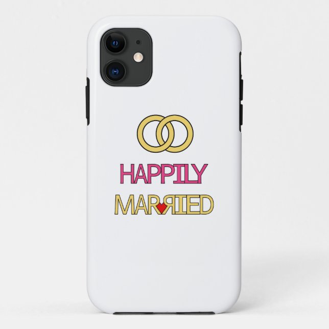 Capa Para iPhone 11 Feliz Casado (Verso)