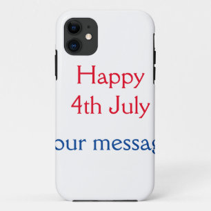 Capa Para iPhone 11 Feliz dia 4 de julho da independência adicione o n