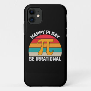 Capa Para iPhone 11 Feliz Dia Pi Seja Irracional, Engraçado Vintage Ma