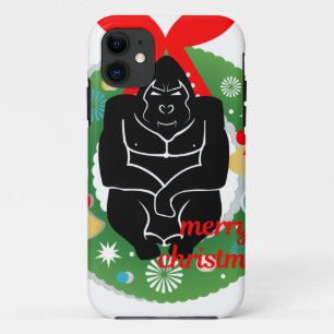 Capa Para iPhone 11 Feliz gorila de natal