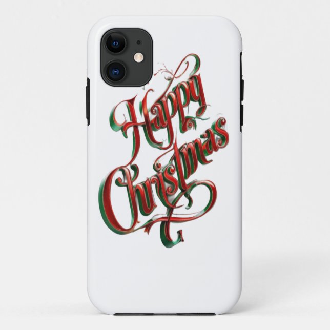Capa Para iPhone 11 Feliz Natal (Verso)