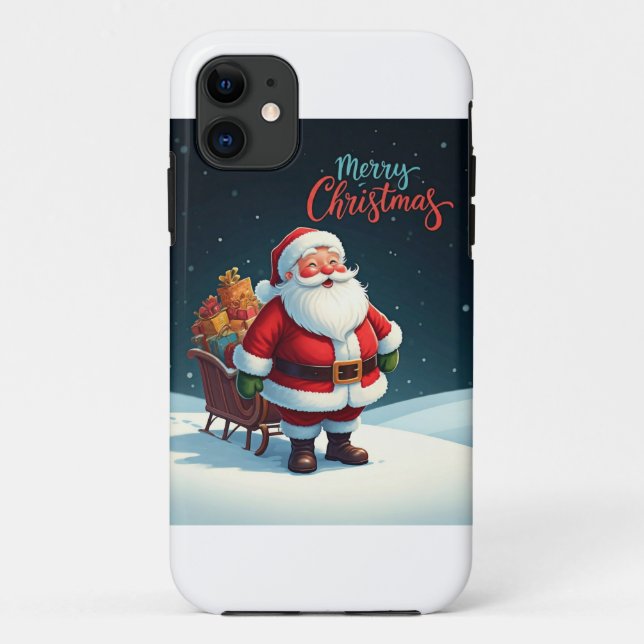 Capa Para iPhone 11 Feliz Natal (Verso)