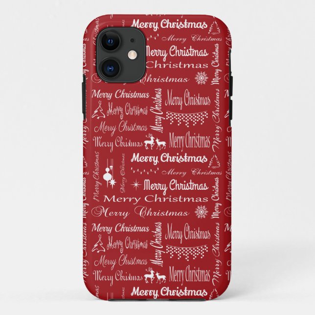 Capa Para iPhone 11 Feliz Natal (Verso)