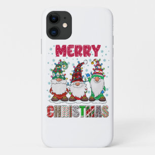 Capa Para iPhone 11 Feliz Natal Família Gnomo Divertido Árvore de Nata