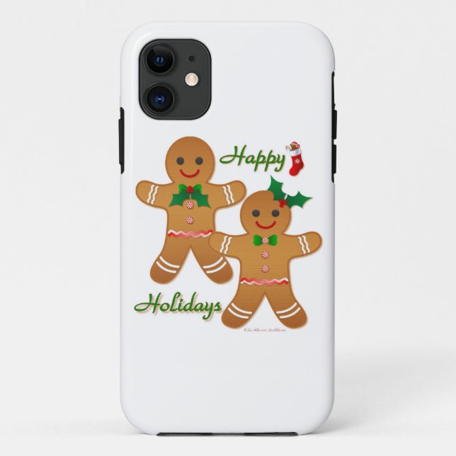 Capa Para iPhone 11 Feliz Natal Gingercake Man Boy (Verso)