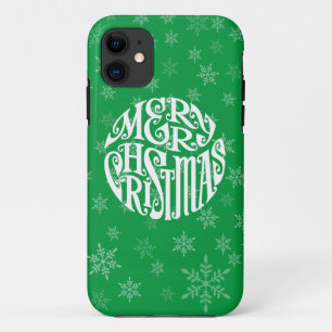 Capa Para iPhone 11 Feliz Natal Tipografia Saudações Felizes