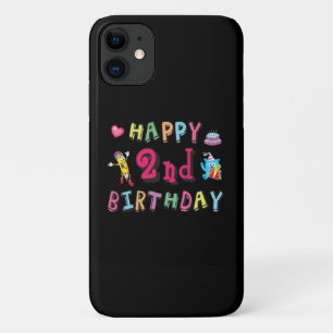 Capa Para iPhone 11 Feliz segundo aniversário. 2 anos por dia.