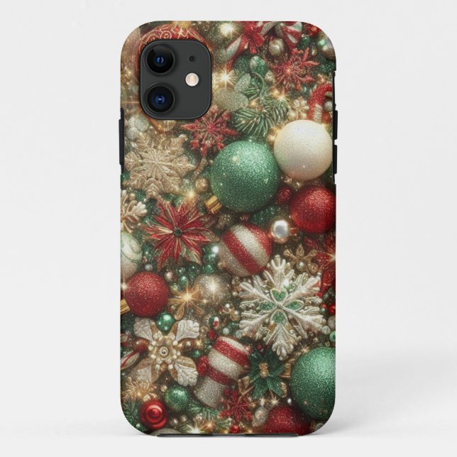 CAPA PARA iPhone 11 FERIDAY RED GREEN DOURADO SILVER ORNAES (Verso)