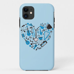 Capa Para iPhone 11 Ferramenta Coração de Instrumento Musical