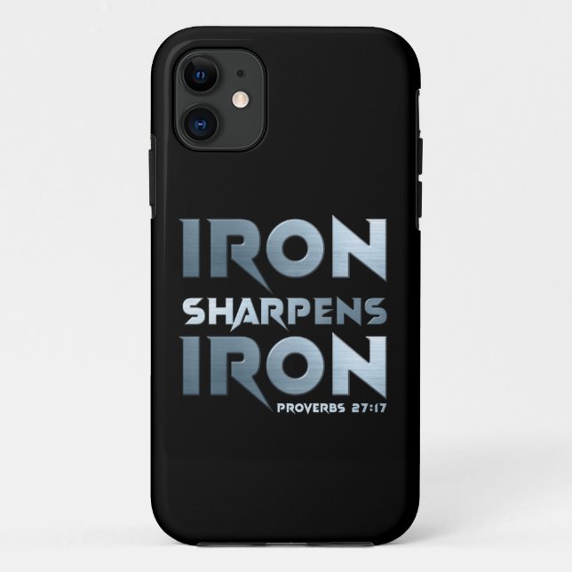 Capa Para iPhone 11 Ferro Sharpens Ferro - Cristãos Homens e Mulheres  (Verso)
