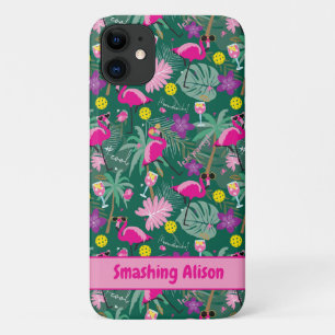Capa Para iPhone 11 🤩 festa tropical com pijama, texto personalizado