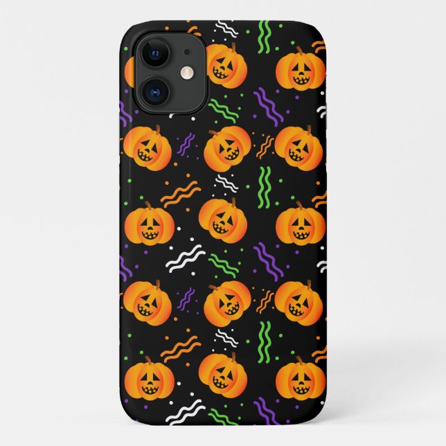 Capa Para iPhone 11 Festivo Jack-O'-Lanternas (Verso)