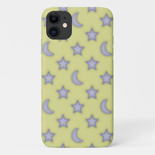 Capa Para iPhone 11 Fila amarela e padrão das estrelas