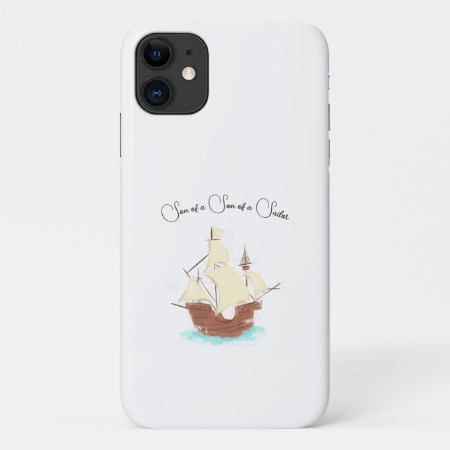 Capa Para iPhone 11 Filho de um pirata marinheiro (Verso)