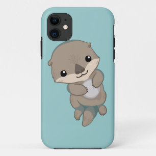 Capa Para iPhone 11 Filhote de cachorro bonito da lontra do bebê