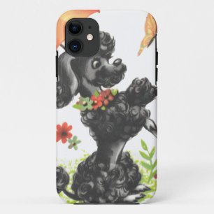 Capa Para iPhone 11 filhote de poodle com guarda-chuva